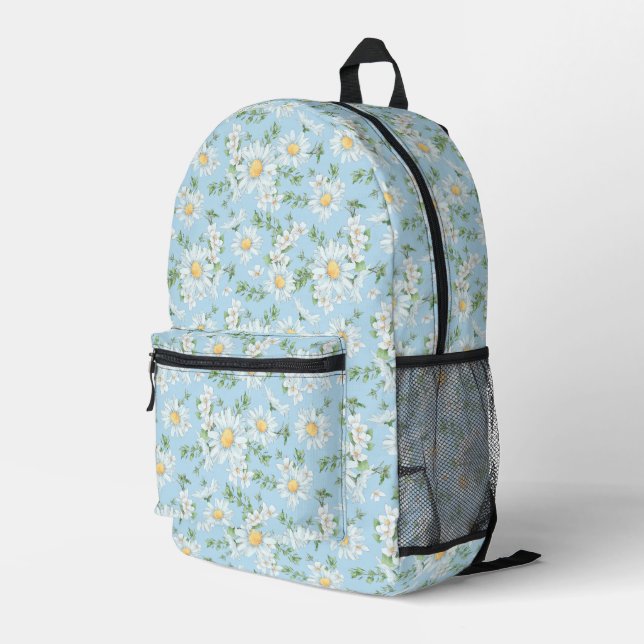 Sac À Dos Imprimé Motif du jardin fleuri Pastel Daisy (Coin arrière droit)
