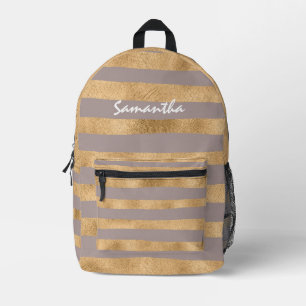 Sac À Dos Imprimé Motif en or simulé de luxe