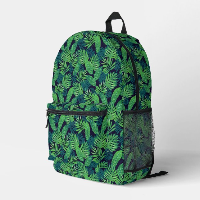 Sac À Dos Imprimé Motif Feuille tropical (Coin arrière droit)