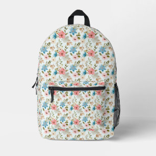 Sac À Dos Imprimé Motif floral de fleurs sauvages à l'aquarelle