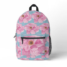 Motif floral Pivoine rose 