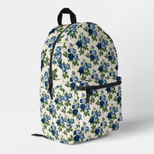 Sac À Dos Imprimé Motif floral Rose Bleue