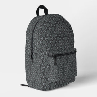 Sac À Dos Imprimé Motif géométrique gris acier
