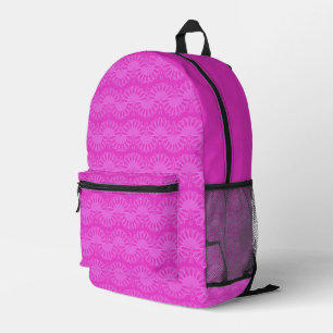 Sac À Dos Imprimé motif géométrique lumineux néon rose