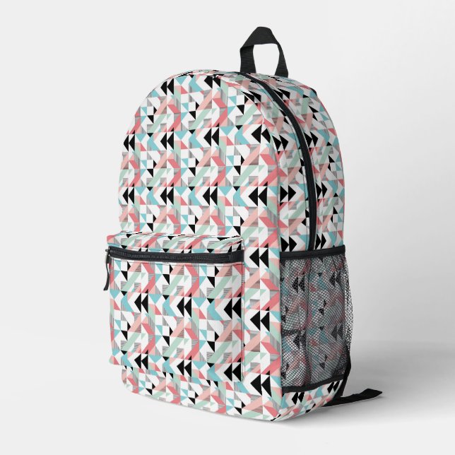Sac À Dos Imprimé Motif géométrique moderne (Coin arrière droit)