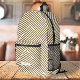 Sac À Dos Imprimé Motif géométrique or élégant luxe sophistiqué