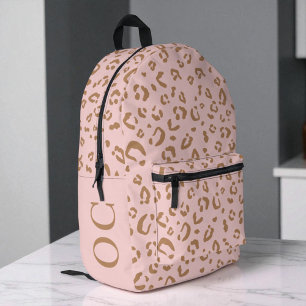Sac À Dos Imprimé Motif léopard rose Monogram drôle pour filles fémi