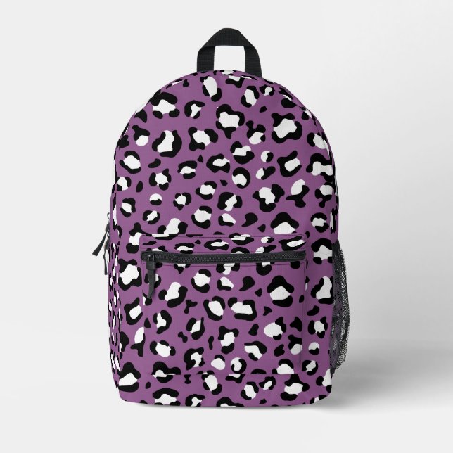 Sac À Dos Imprimé Motif léopard, Spots léopards, Leopard pourpre (Recto)