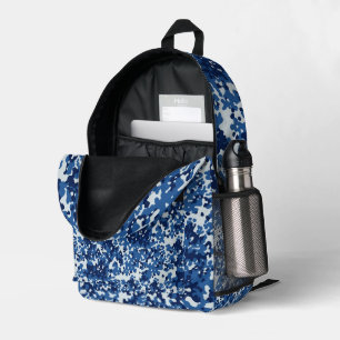 Sac À Dos Imprimé Motif Militaire Bleu Numérique