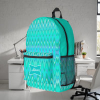 Motif moderne zigzag - vagues turquoise