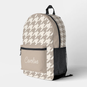 Sac À Dos Imprimé Motif neutre ivoire Taupe beige pied