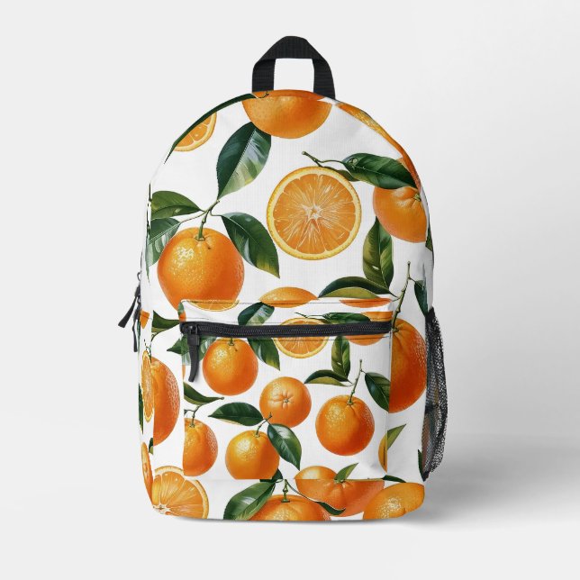 Sac À Dos Imprimé Motif orange (Recto)