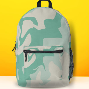 Sac À Dos Imprimé Motif Pastel Green Beige