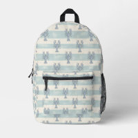 Motif rayures nautiques au homard bleu côtier