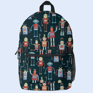Sac À Dos Imprimé Motif robotique rétro