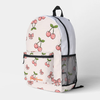 Sac À Dos Imprimé Motif sans couture de cerises roses et de rubans m