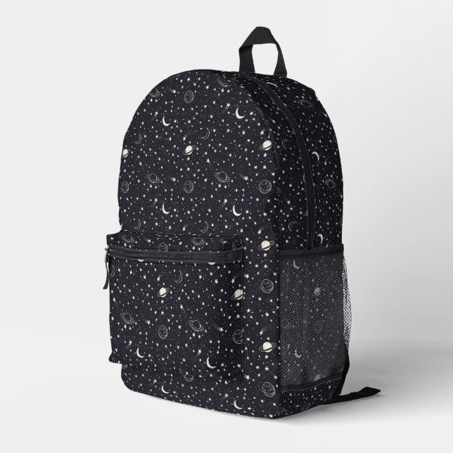 Sac À Dos Imprimé Motif Stars & Planètes (Coin arrière droit)