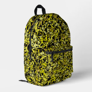 Sac À Dos Imprimé Motif Triangle Noir Jaune