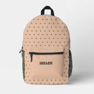 Sac À Dos Imprimé motifs géométriques pastel peach