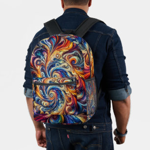 Sac À Dos Imprimé Mouvement coloré Art Abstrait