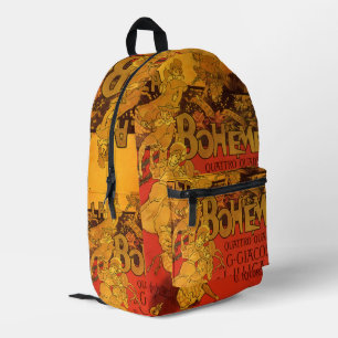 Sac À Dos Imprimé Musique Art Nouveau vintage, Opéra de La Bohême, 1