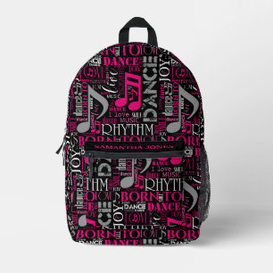 Sac À Dos Imprimé Né à Dance Pink ID277
