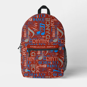 Sac À Dos Imprimé Né en Danse Bleu/Blanc/N'importe quelle couleur ID