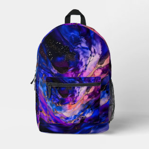 Sac À Dos Imprimé Nebula de l'espace violet dans l'encre d'alcool