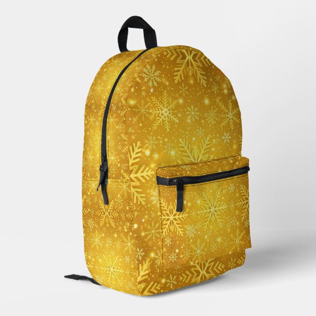 Sac À Dos Imprimé Neige dorée (Coin arrière gauche)