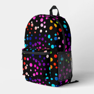 Sac À Dos Imprimé Neon Polka Dotson Black