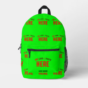 SAC À DOS IMPRIMÉ NEON VERT MODERNE ET ÉLÉGANT MARQUE VÉRIFIÉE