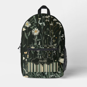 Sac À Dos Imprimé Nicolette Dark Daisy Floral Strié