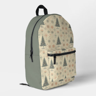 Sac À Dos Imprimé Noël/hiver vintage/rustique