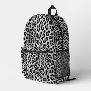 Sac À Dos Imprimé Noir et blanc monochrome, léopard motif