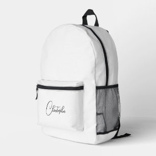 Sac À Dos Imprimé Noir et blanc Monogramme Hommes Femmes Portable de