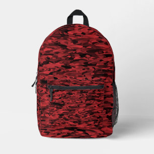 Sac À Dos Imprimé Noir rouge Motif Abstrait