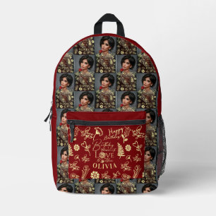 Sac À Dos Imprimé Nom de la photo Anniversaire Je t'aime pour famill