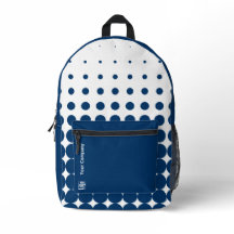 Nom du logo de l'entreprise demi-ton bleu blanc