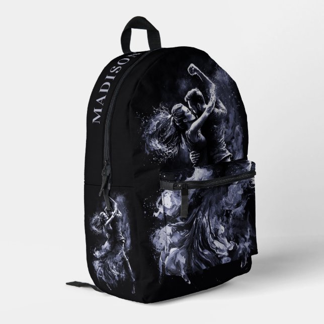 Sac À Dos Imprimé Nom personnalisé Couple dansant (Coin arrière gauche)