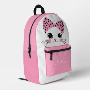 Sac À Dos Imprimé Nom personnalisé Cute Kitten