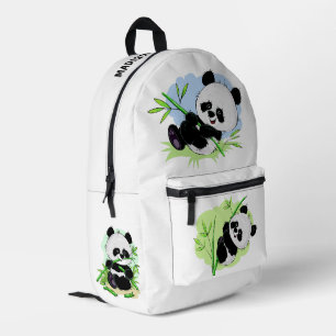 Sac À Dos Imprimé Nom personnalisé Cute Pandas