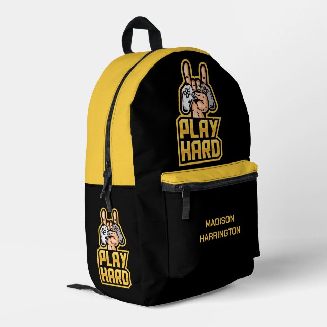 Sac À Dos Imprimé Nom personnalisé Gamer (Coin arrière gauche)