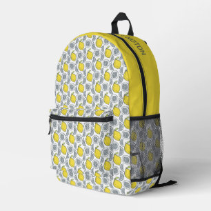 Sac À Dos Imprimé Nom personnalisé Motif citron