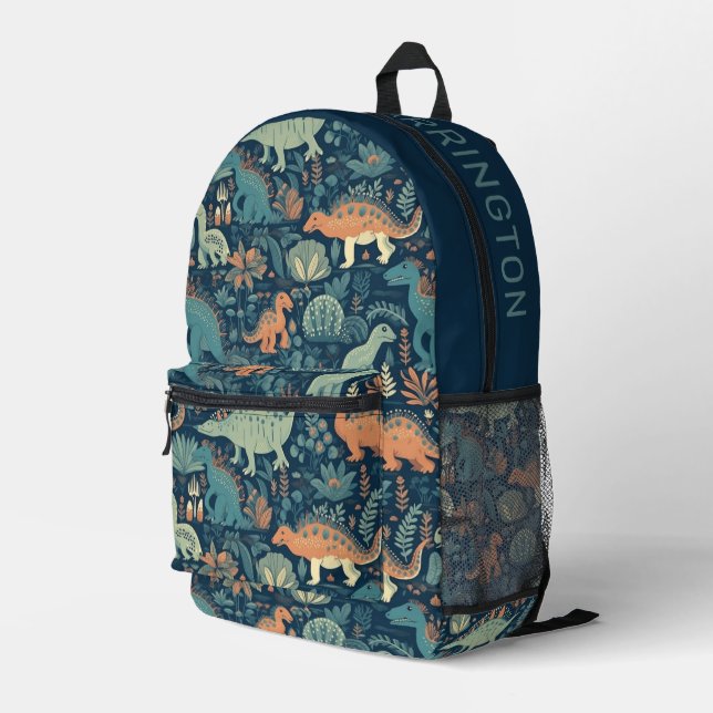 Sac À Dos Imprimé Nom personnalisé Motif Dinosaur (Coin arrière droit)