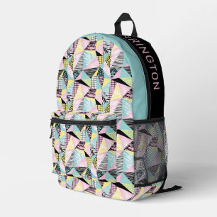 Sac À Dos Imprimé Nom personnalisé Motif tropical Abstrait