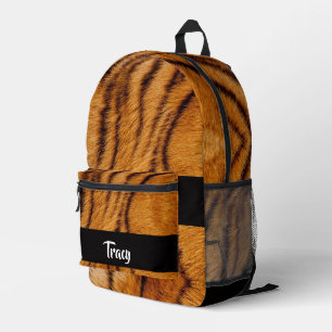 Sac À Dos Imprimé Nom personnalisé peau de tigre