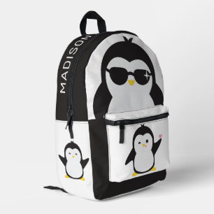 Sac À Dos Imprimé Nom personnalisé pingouins mignons