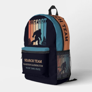 Sac À Dos Imprimé Nom personnalisé & Texte Bigfoot