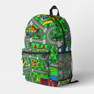 Sac À Dos Imprimé nostalgie des années 90, Moquette de piste Voiture