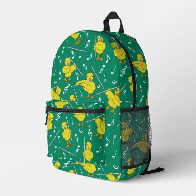 Sac À Dos Imprimé Notes de musique Flute Chick (Coin arrière droit)